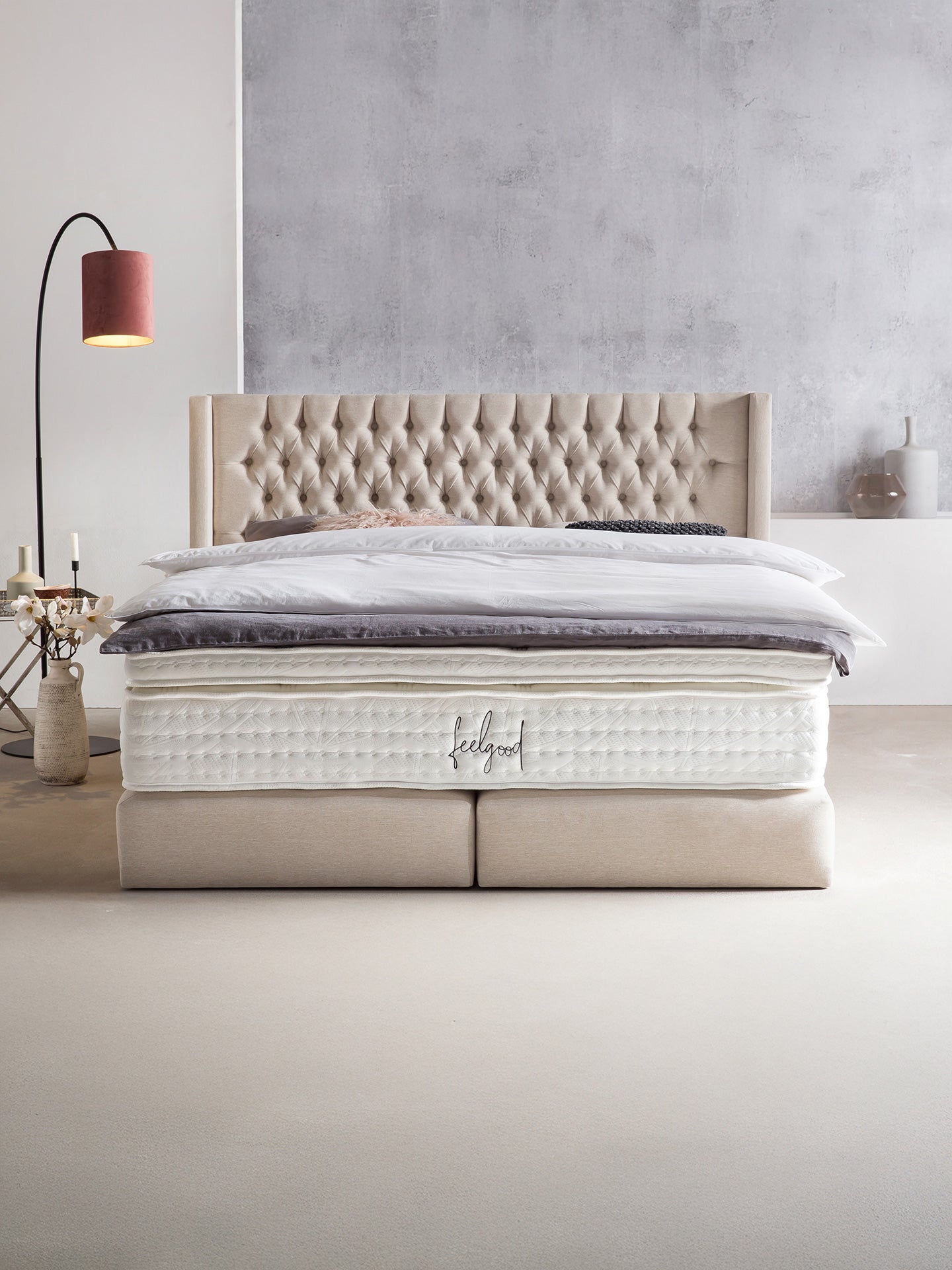 Boxspringbett Webstoff FLORIDA