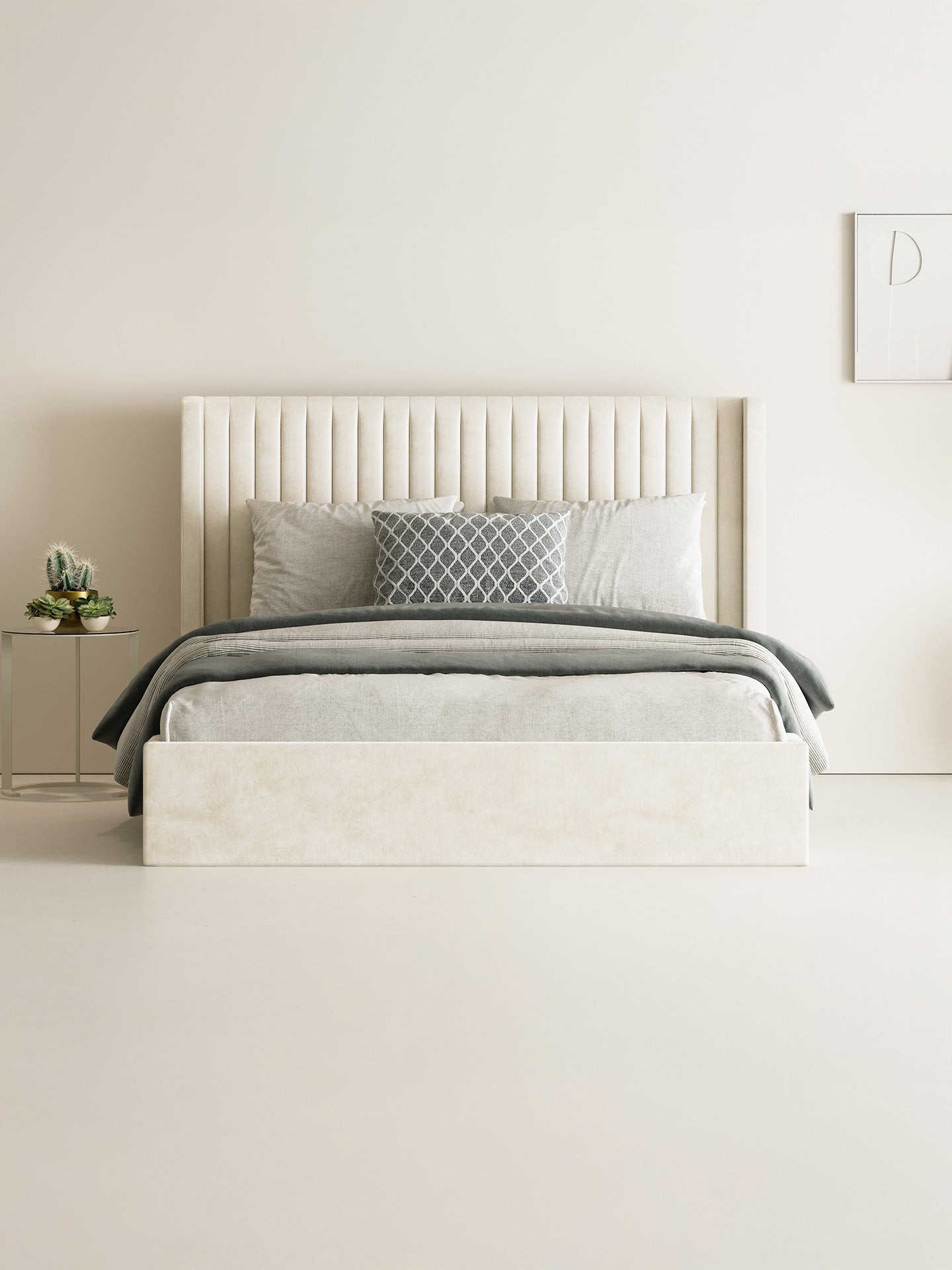 Bett mit Stauraum Velours ALVES