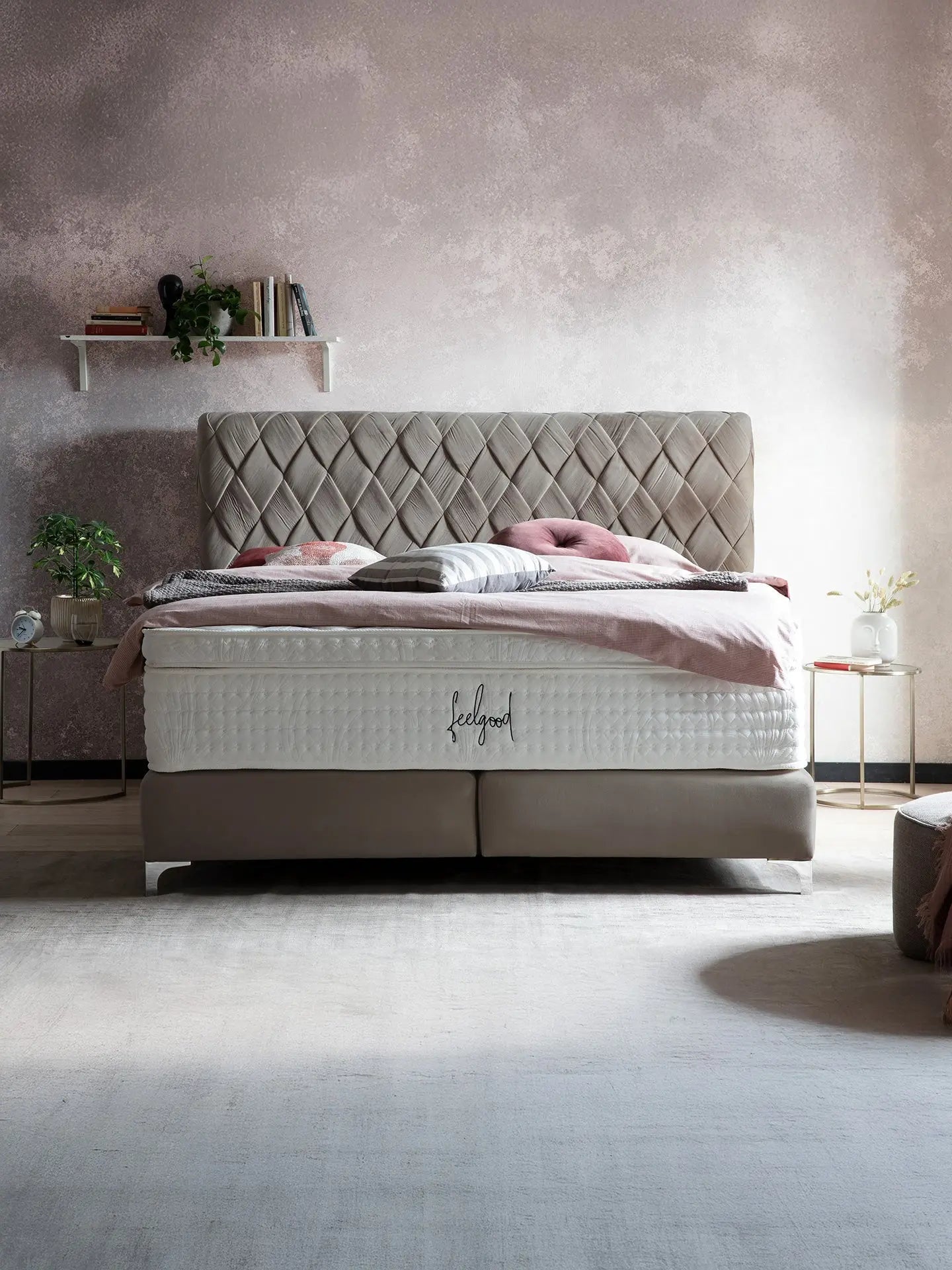 Boxspringbett Velours LYON