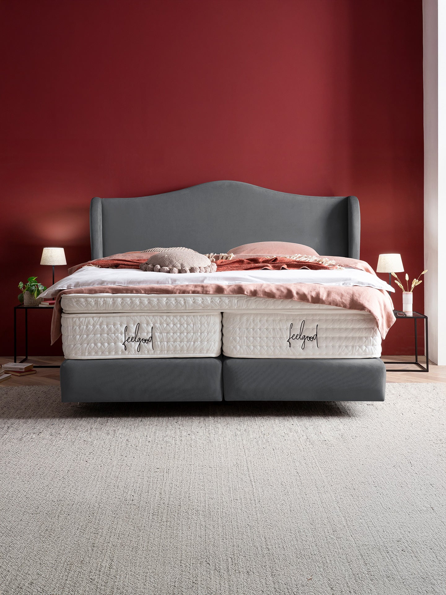 Boxspringbett Velours LISBON