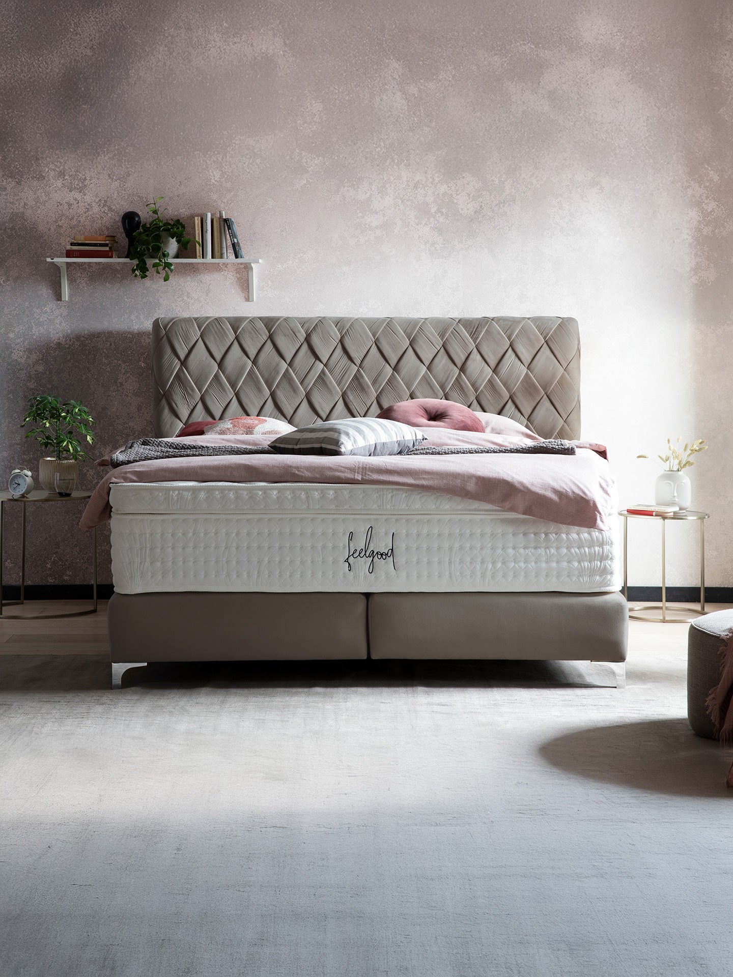 Boxspringbett Velours LYON