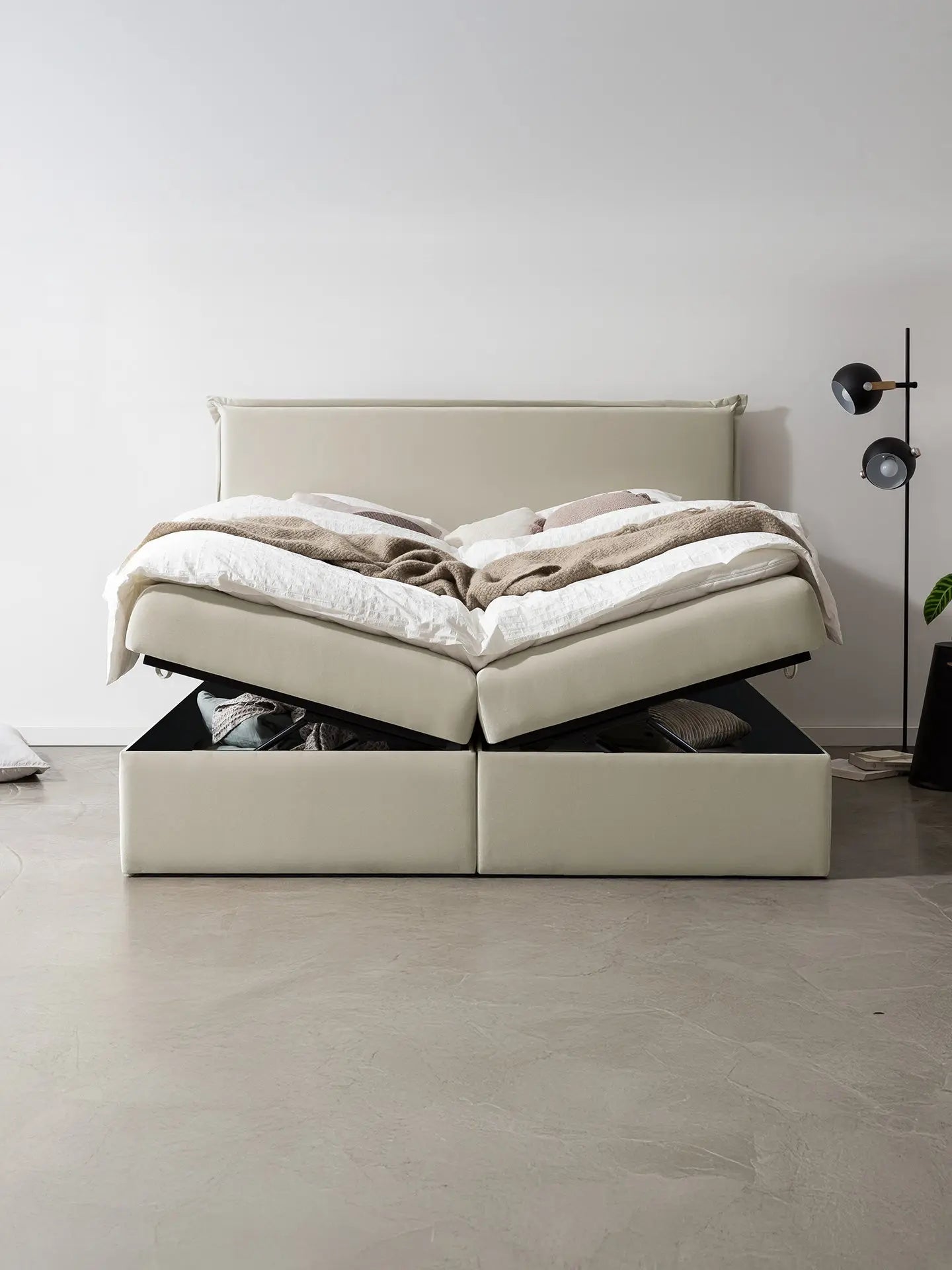 Boxspringbett mit Stauraum Samt LONDON