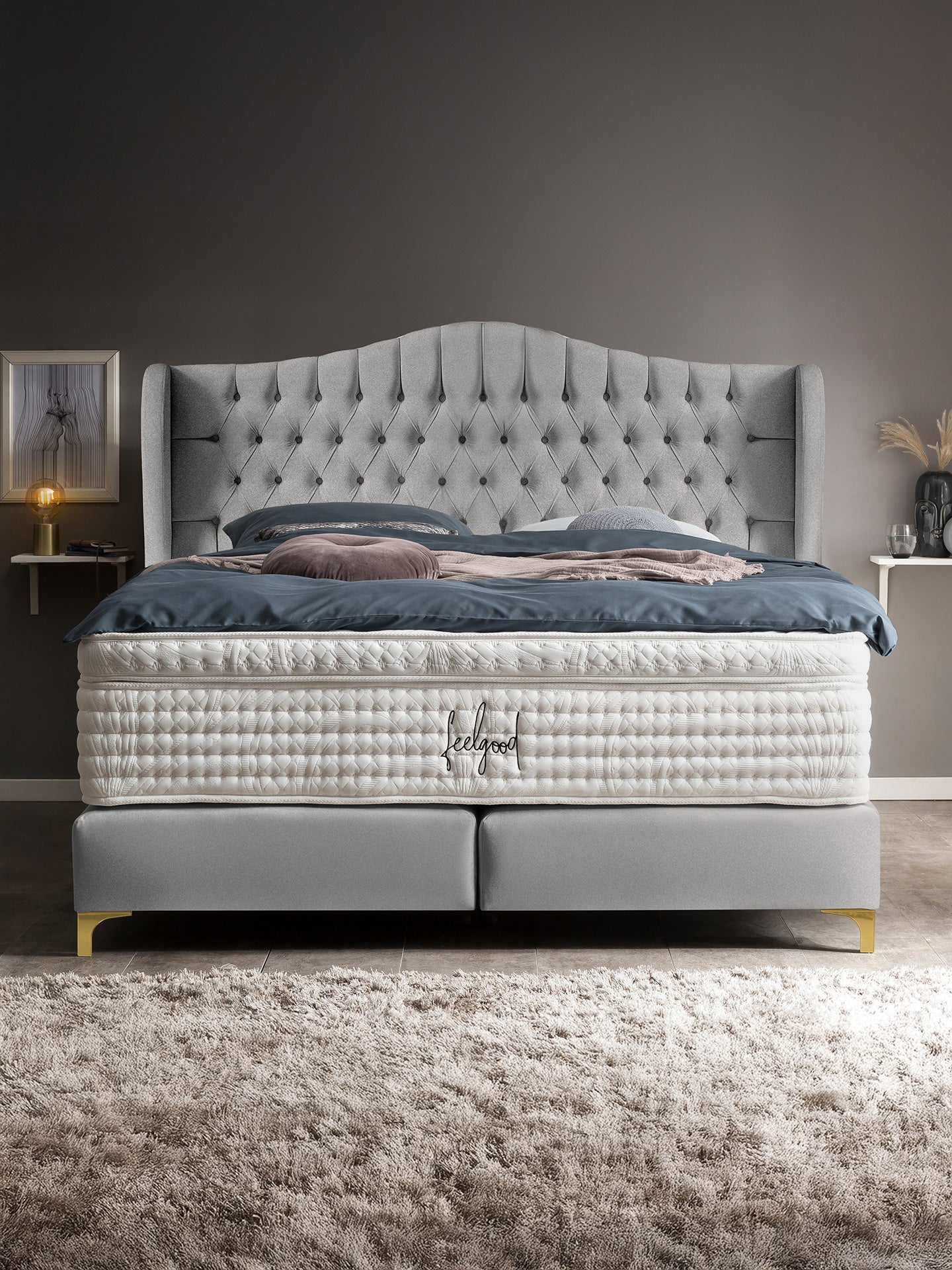 Boxspringbett Samt MAISON