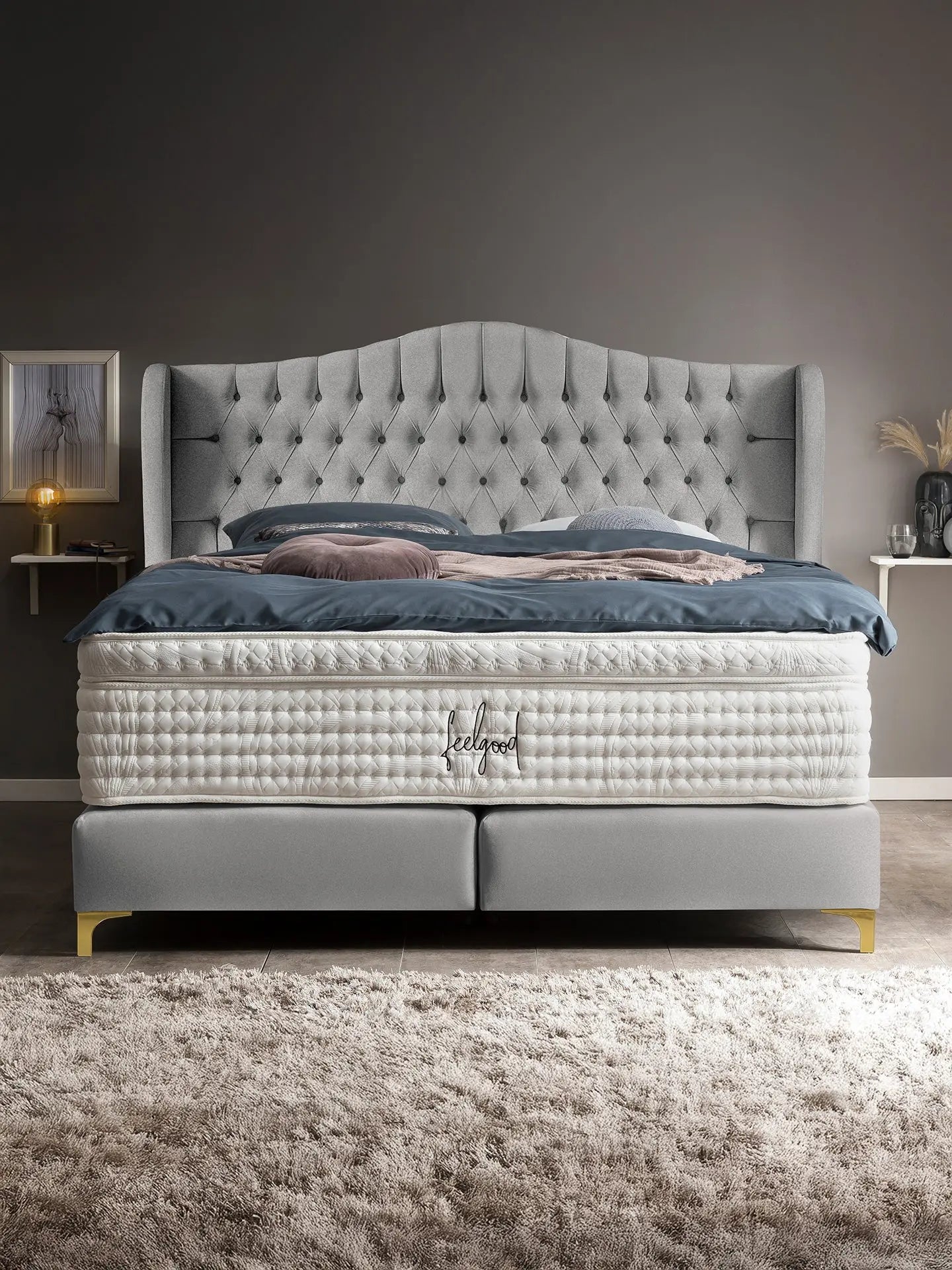 Boxspringbett Samt MAISON