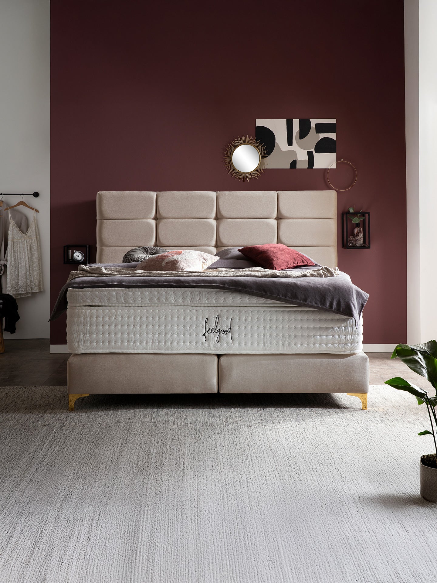 Boxspringbett Samt KANSAS