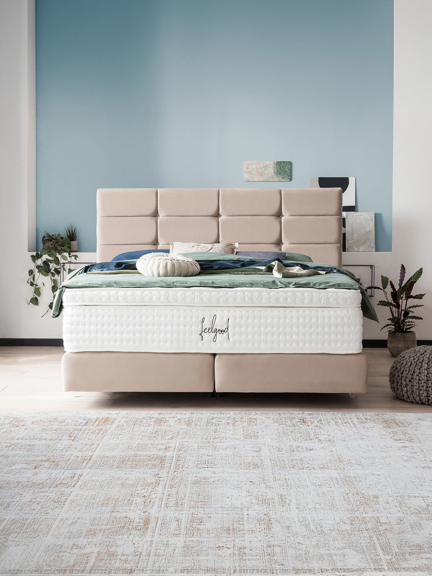 Boxspringbett Velours KANSAS