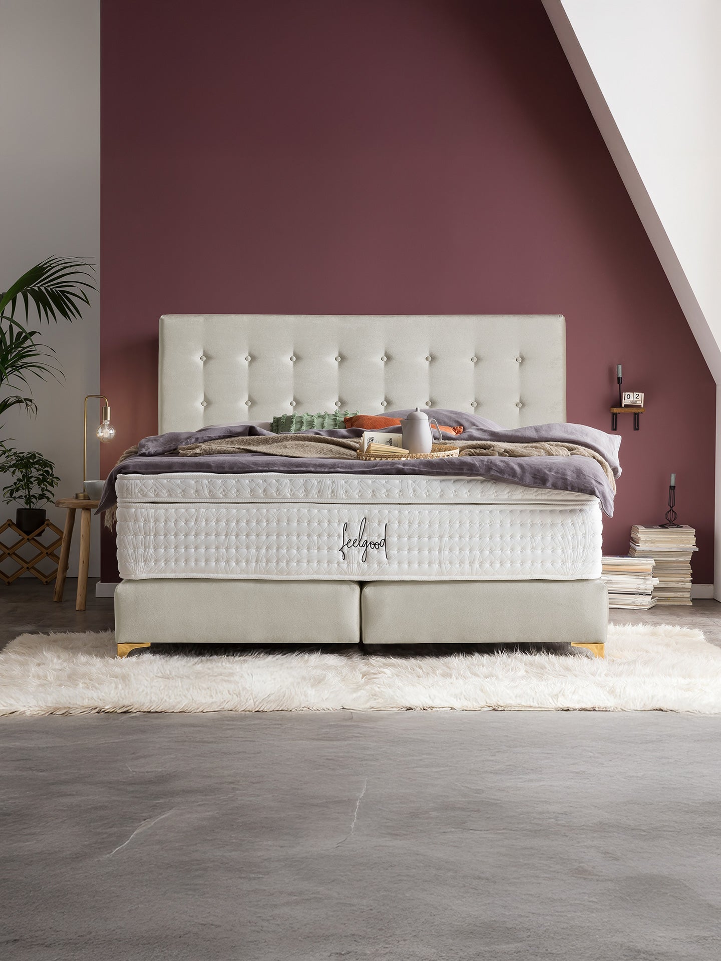 Boxspringbett Samt MILANO