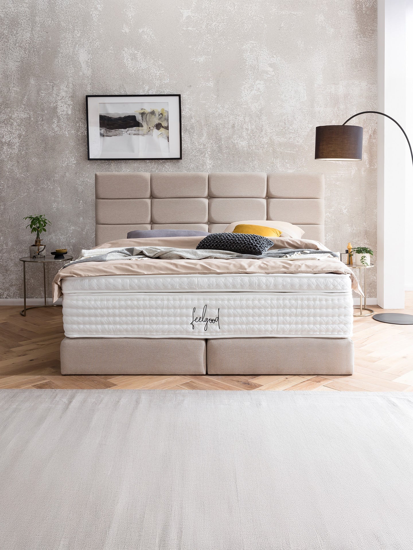 Boxspringbett Webstoff KANSAS