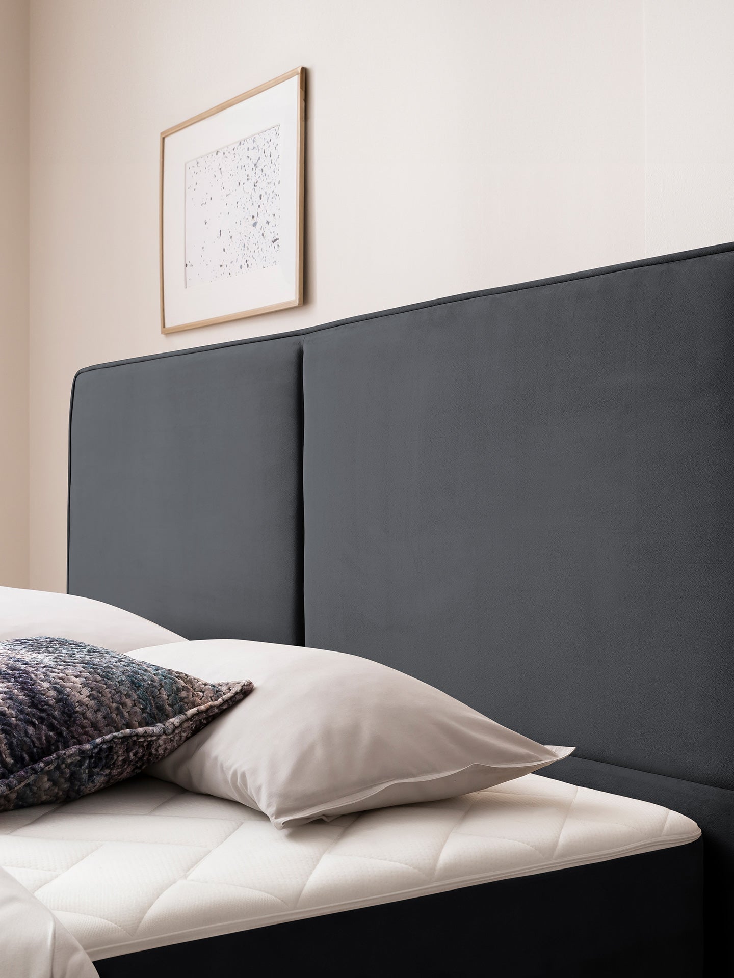 Velours Bett mit Stauraum Schwarz BARI BettCo Boxspringbetten