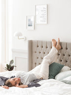 Velours Bett mit Stauraum Taupe FLORIDA BettCo Boxspringbetten