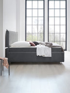 Teddy-Bouclé Bett mit Stauraum Dunkelgrau London