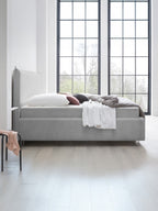 Teddy-Bouclé Bett mit Stauraum Grau London