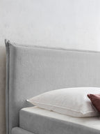 Teddy-Bouclé Bett mit Stauraum Grau London