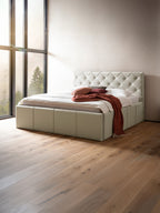 Velvet Bett mit Stauraum Altweiß NELLY