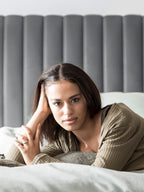 Velours Bett mit Stauraum Dunkelgrau Paris