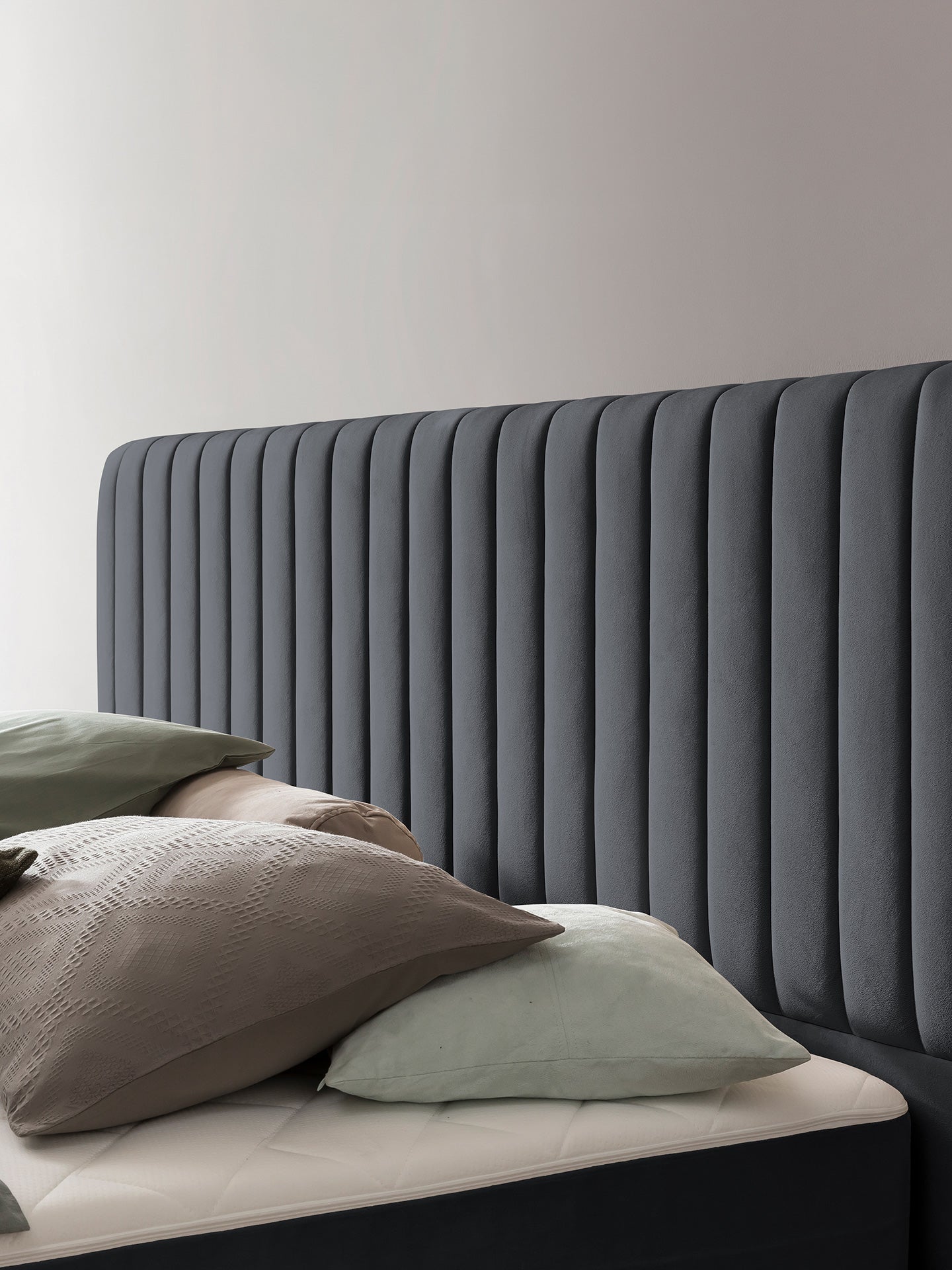 Velours Bett mit Stauraum Schwarz Paris