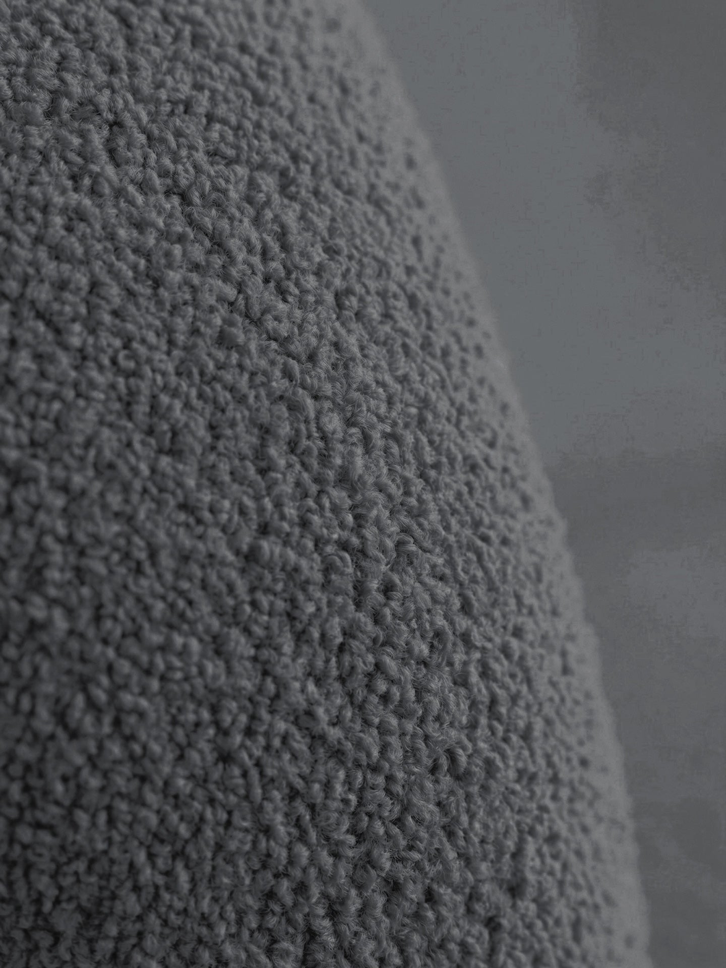 Teddy-Bouclé Boxspringbett mit Stauraum Dunkelgrau MAISON