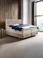 Samt Boxspringbett Beige CHESTER