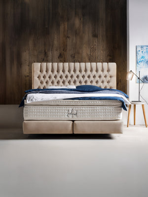 Samt Boxspringbett Beige CHESTER