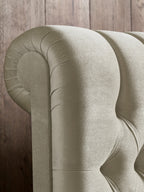 Samt Boxspringbett Creme CHESTER