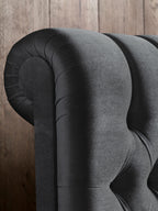 Samt Boxspringbett Dunkelgrau CHESTER