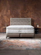 Velours Boxspringbett Taupe CHESTER