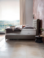 Velours Boxspringbett Taupe CHESTER