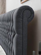 Webstoff Boxspringbett Anthrazit CHESTER