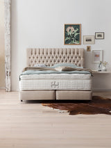 Webstoff Boxspringbett Beige CHESTER