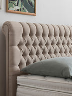 Webstoff Boxspringbett Beige CHESTER