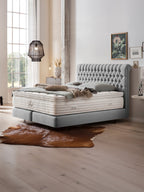 Webstoff Boxspringbett Hellgrau CHESTER