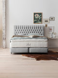 Webstoff Boxspringbett Hellgrau CHESTER