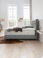 Webstoff Boxspringbett Hellgrau CHESTER