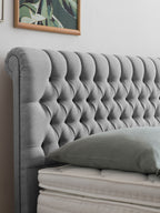 Webstoff Boxspringbett Hellgrau CHESTER