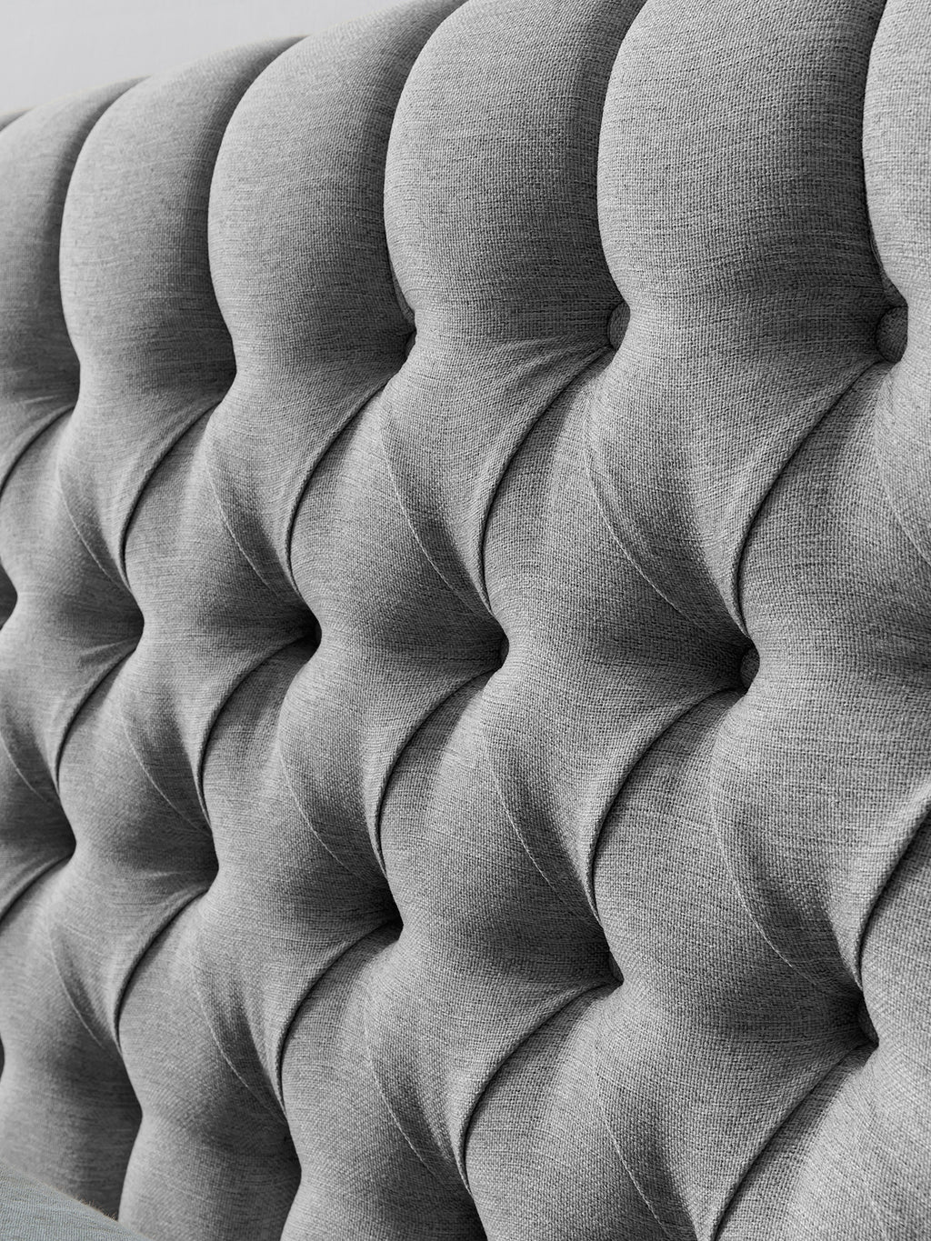 Webstoff Boxspringbett Hellgrau CHESTER