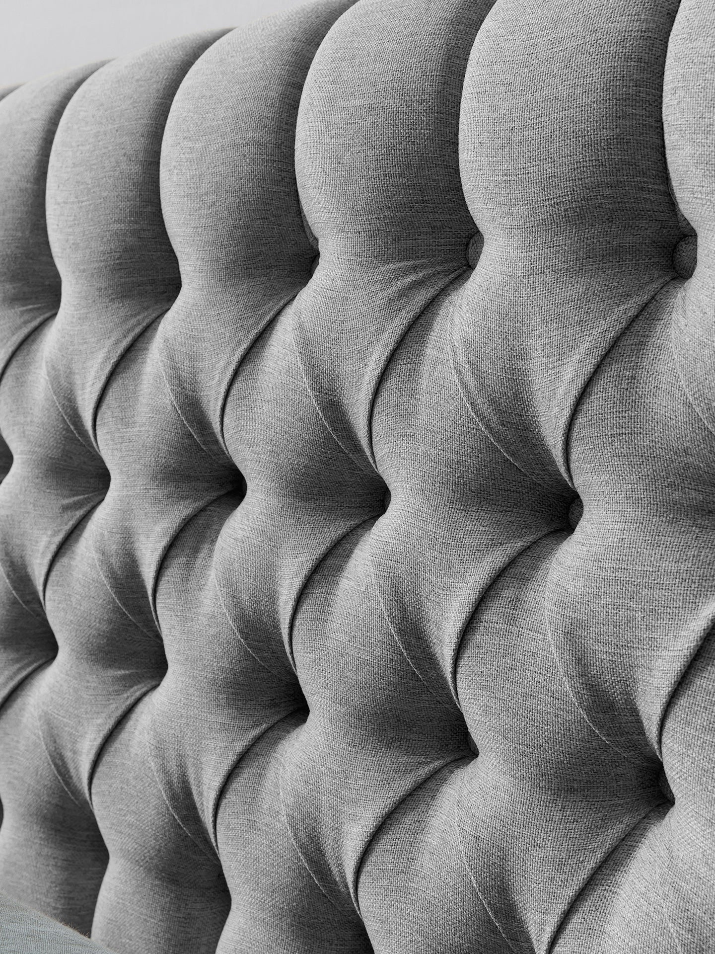 Webstoff Boxspringbett Hellgrau CHESTER