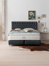 Webstoff Boxspringbett Schwarz CHESTER