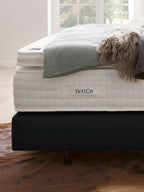 Webstoff Boxspringbett Schwarz CHESTER