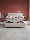 Samt Boxspringbett mit Stauraum Beige CHESTER
