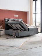 Samt Boxspringbett mit Stauraum Dunkelgrau CHESTER