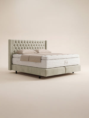 Samt Boxspringbett Creme FLORIDA
