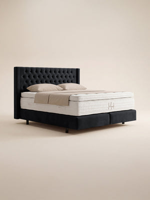 Samt Boxspringbett Schwarz FLORIDA