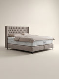 Velours Boxspringbett Taupe FLORIDA