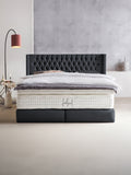 Webstoff Boxspringbett Schwarz FLORIDA