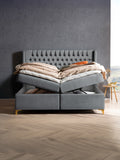 Samt Boxspringbett mit Stauraum Dunkelgrau FLORIDA