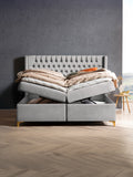 Samt Boxspringbett mit Stauraum Grau FLORIDA