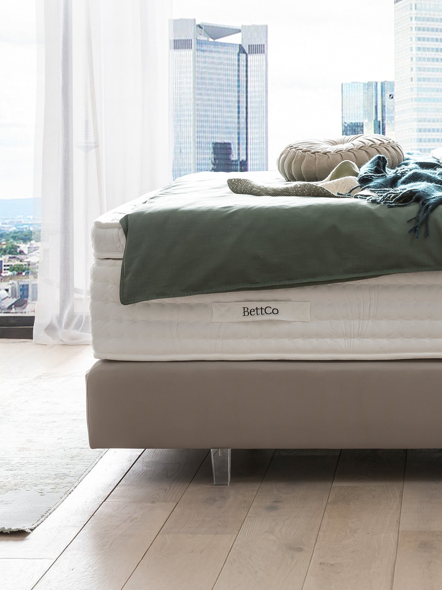 Velours Boxspringbett Taupe KANSAS