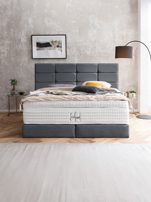 Webstoff Boxspringbett Anthrazit KANSAS