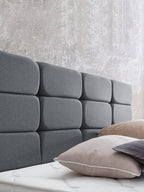 Webstoff Boxspringbett Anthrazit KANSAS