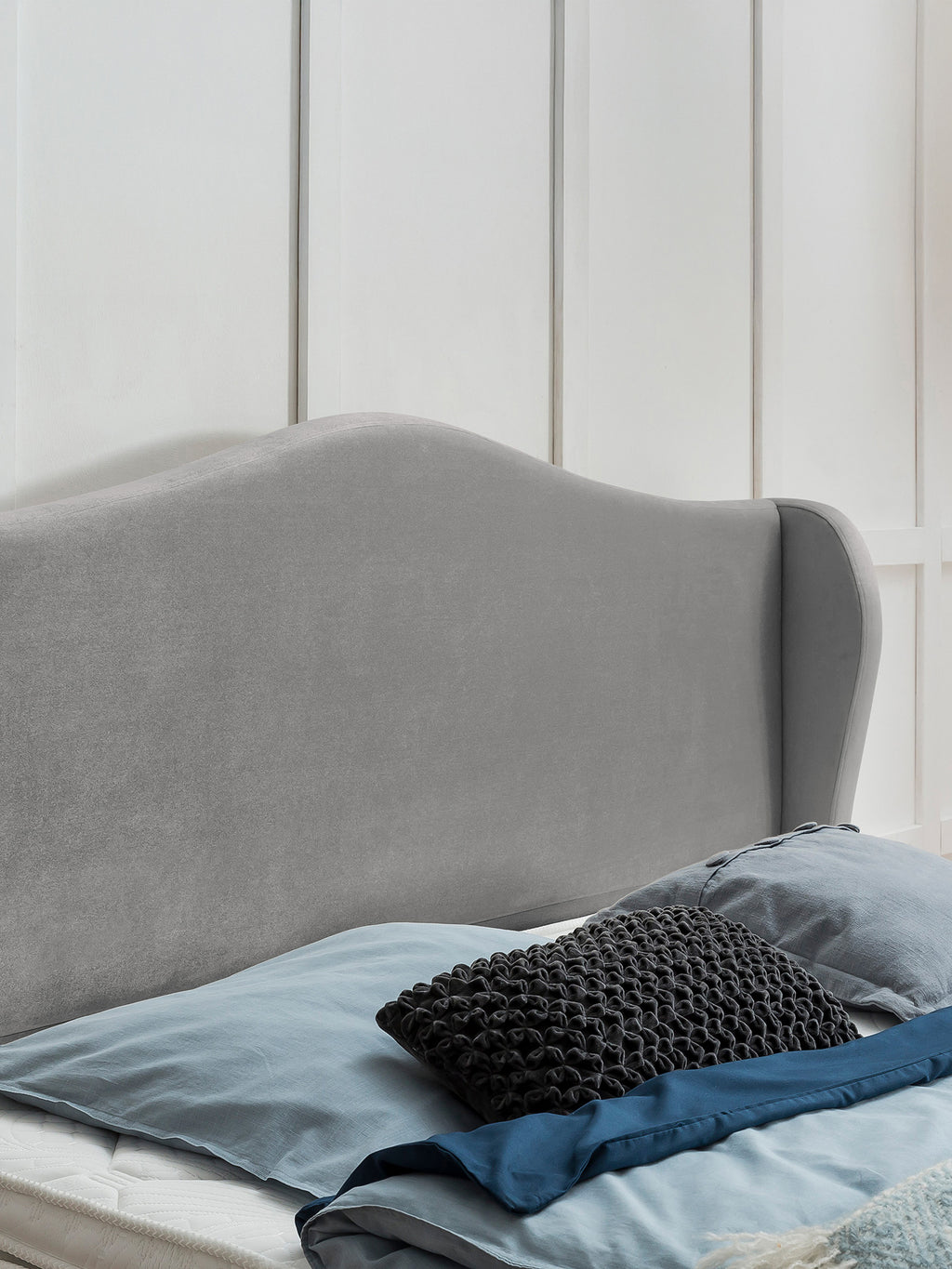 Samt Boxspringbett Grau LISBON